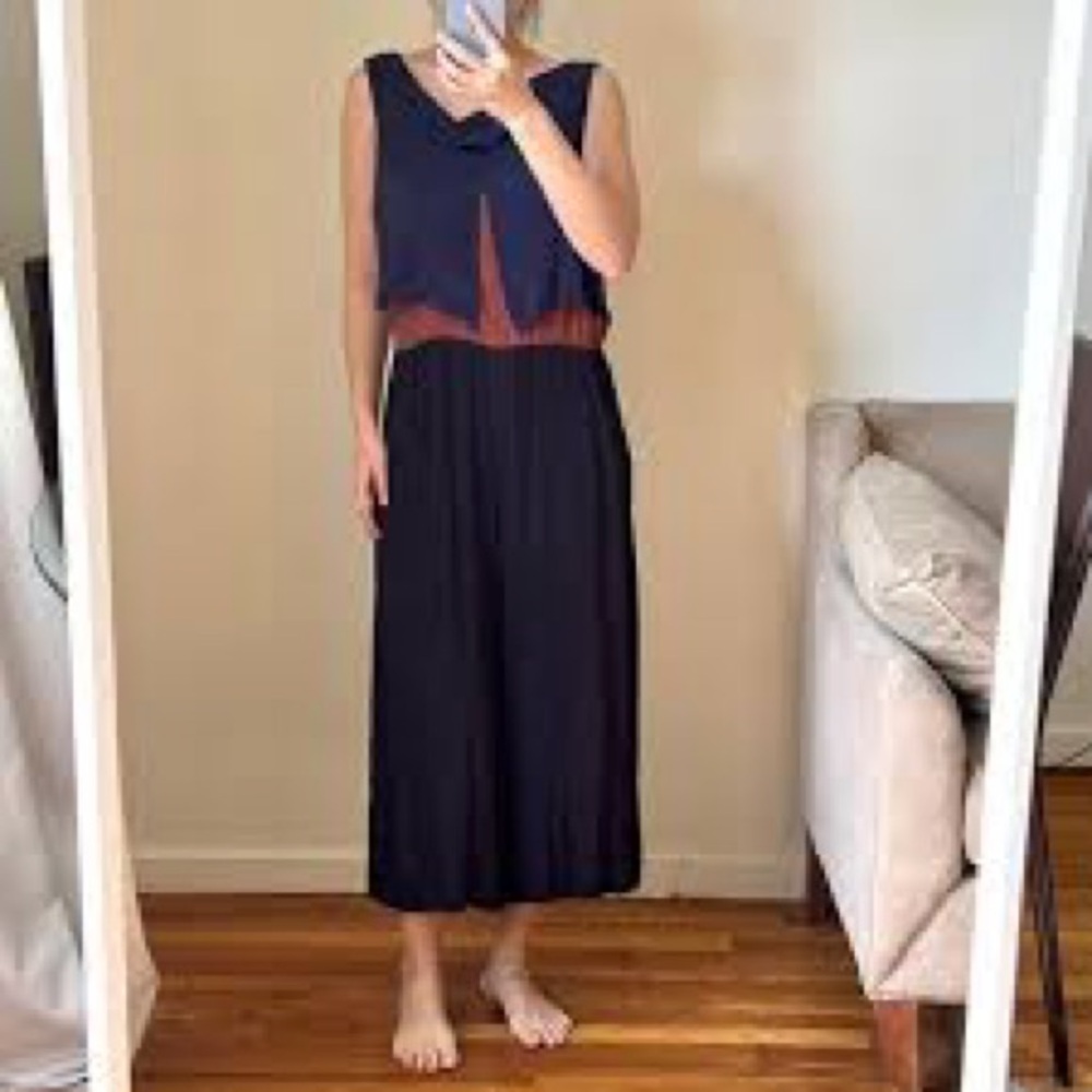 ANTHRO | COREY LYNN CALTER Black + Rust Sleeveless Romper